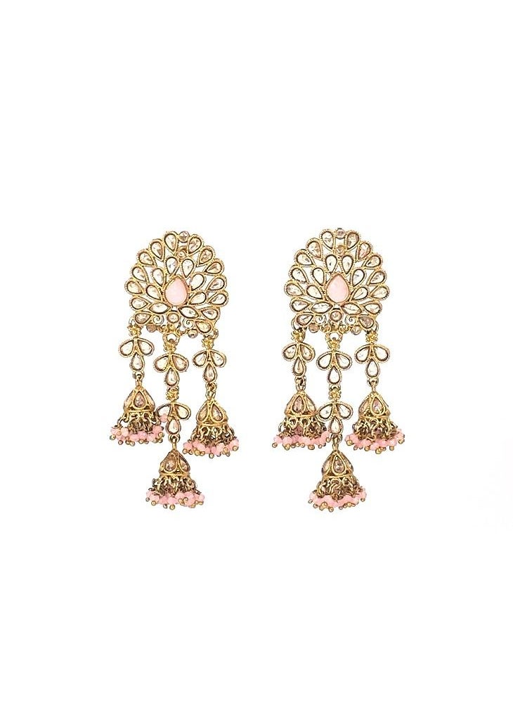 GOHONA - GOHONA Bollywood Style Indian Traditional Jhumka Earring for Women - Image 1
