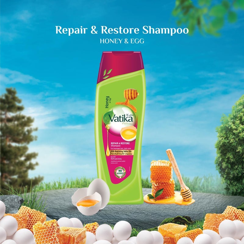 Vatika Naturals Repair & Restore Shampoo 360ml - Image 3