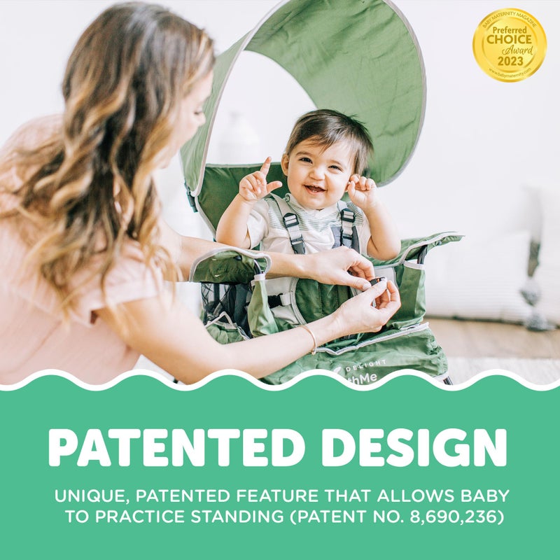 Baby Delight Go with Me Venture Portable Chair | Indoor and Outdoor | Sun Canopy | 3 Child Growth Stages | Moss Bud Green - Image 5