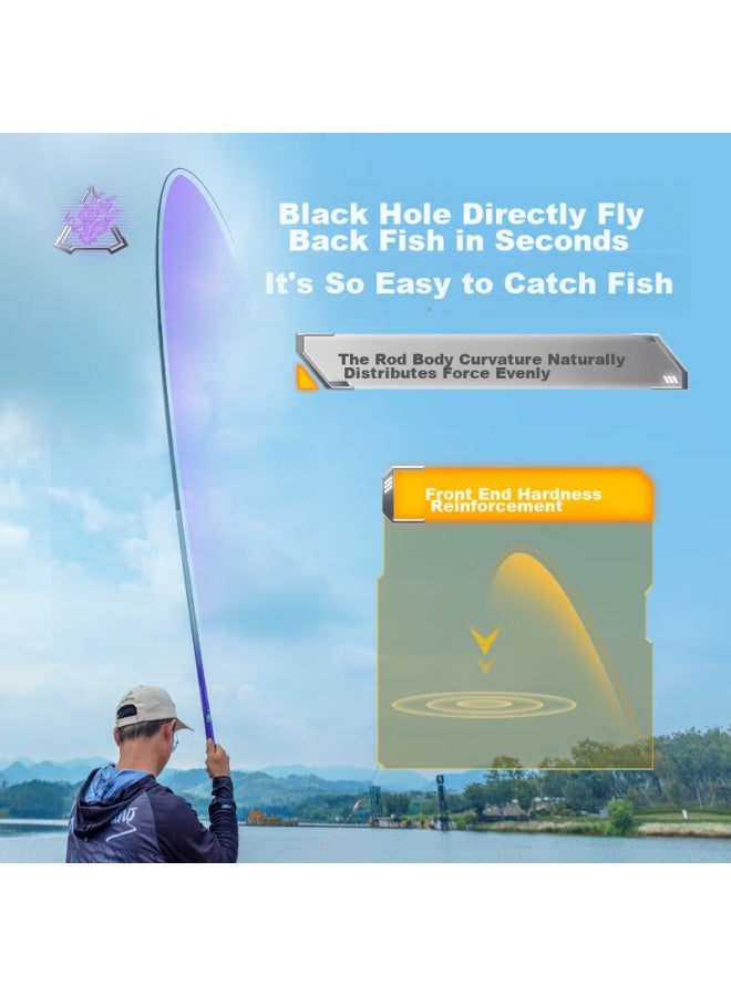 Jiadiaoni Fomo Xunlong 2.0 Black Pit Fishing Rod, Specialized For Flying Bump Hand Rod, Carp Fishing Rod, Compeive Fishing Rod, 6h5.4 Meters - Image 2