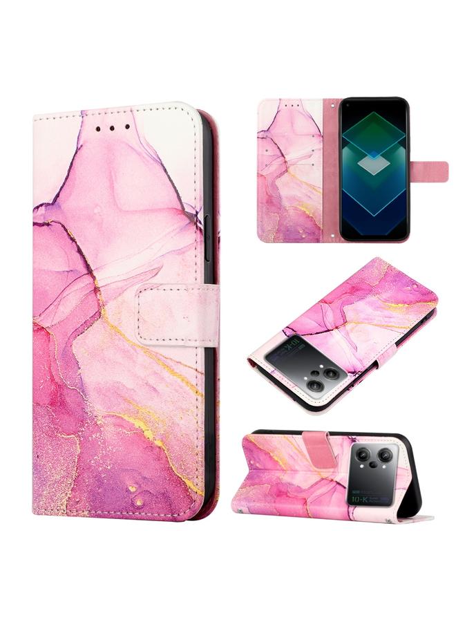 اس-توب جراب لهاتف OPPO K10 Pro 5G PT003 جراب هاتف جلدي قابل للطي بنمط رخامي - Image 1