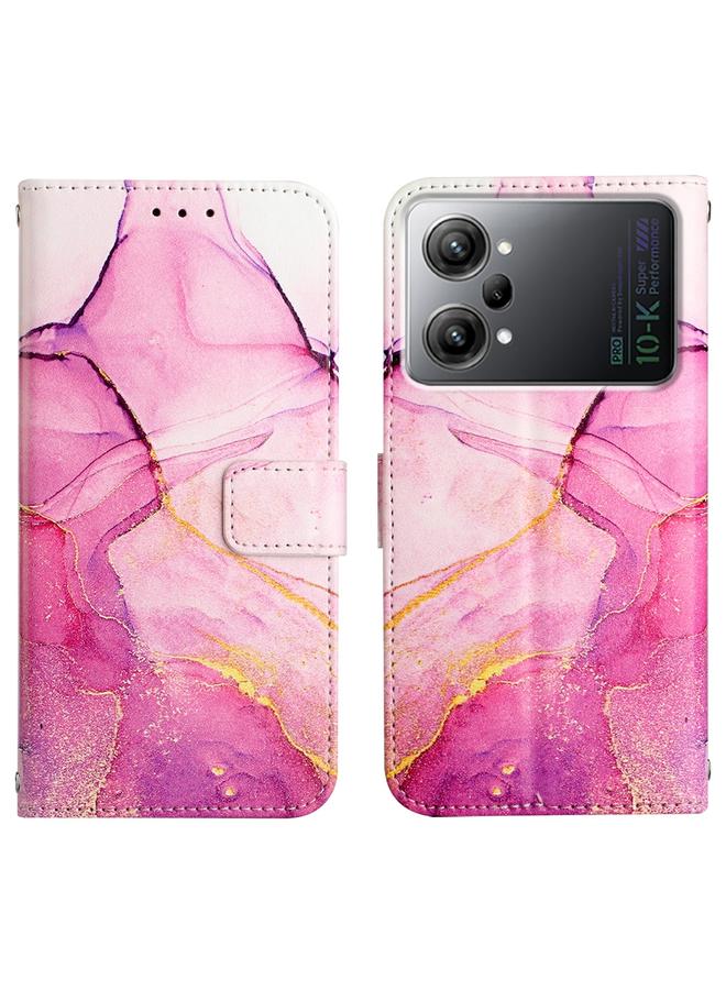 اس-توب جراب لهاتف OPPO K10 Pro 5G PT003 جراب هاتف جلدي قابل للطي بنمط رخامي - Image 2