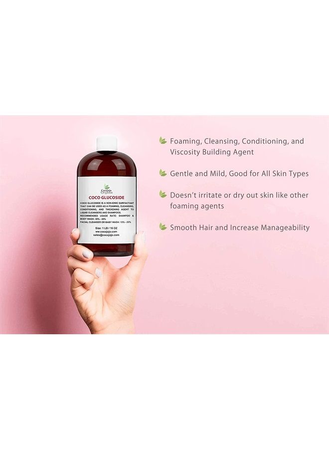 cocojojo Coco Glucoside Surfactant 16 oz - Natural Foaming Cleanser - Plant Derived - Biodegradable - For Formulations and DIY Skin Care - For Shower Gels, Body Soap, Shampoos, Face Cleansers - Image 5
