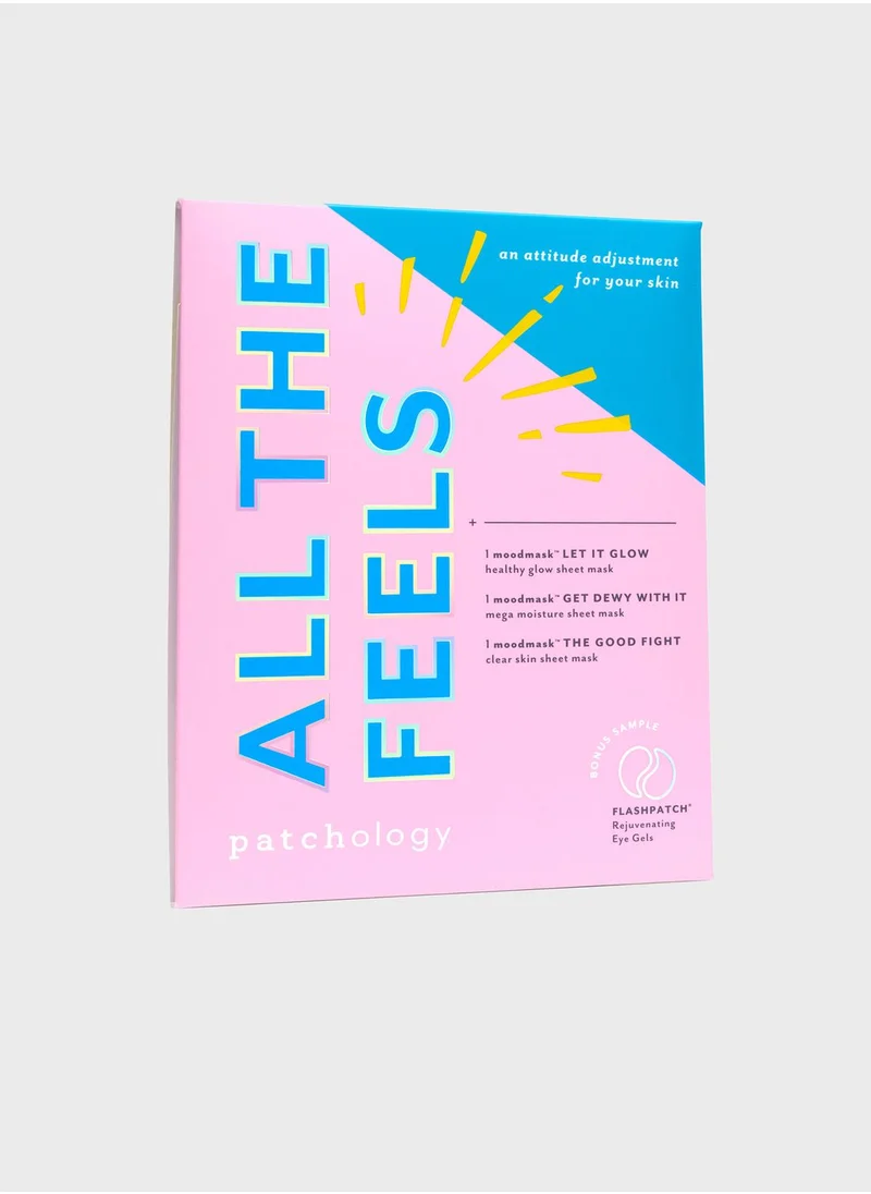 Patchology All The Feels Kit - Pack of 4 Sheet Masks, Savings 27%