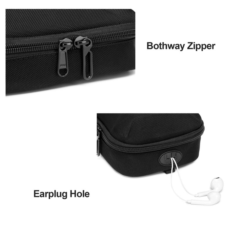 OZUKO Mini Casual Handheld Bag Single-shoulder Bag Cross-body Bag for Men EVA Shell Splash-proof Fabric Earplug Hole - Image 5