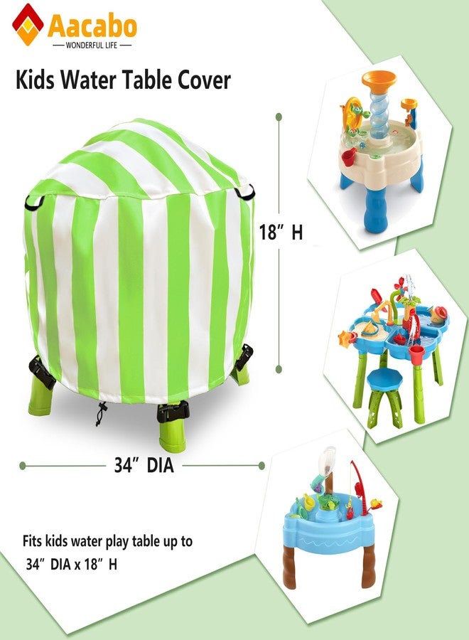 Aacabo Water Table Cover Spiralin' Seas Waterpark Outdoor Sand Water Play Table Cover 34X34X18 inch-(Cover only)-Green - Image 2