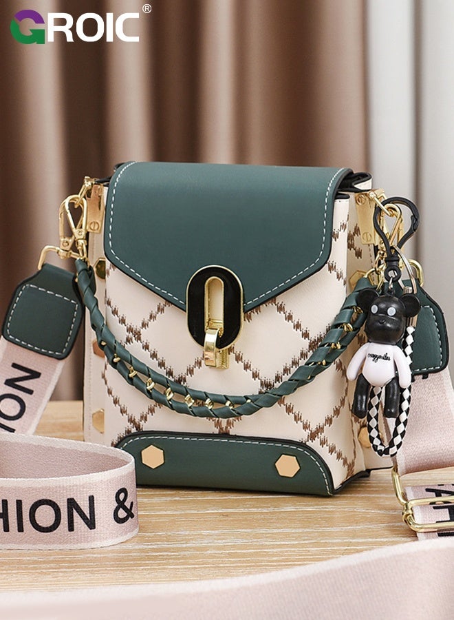 GROIC Women's Crossbody Bag Shoulder Bag with Adjustable Wide Strap Square Camera Crossbody Purse, Simple and Stylish Mini HandBag Trendy Small Shoulder Bag, Women's Travel Bag - Image 1