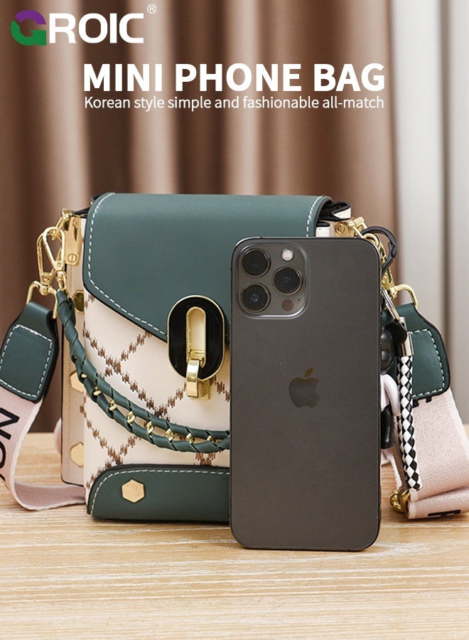 GROIC Women's Crossbody Bag Shoulder Bag with Adjustable Wide Strap Square Camera Crossbody Purse, Simple and Stylish Mini HandBag Trendy Small Shoulder Bag, Women's Travel Bag - Image 2