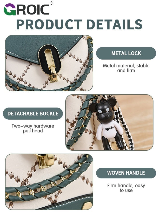 GROIC Women's Crossbody Bag Shoulder Bag with Adjustable Wide Strap Square Camera Crossbody Purse, Simple and Stylish Mini HandBag Trendy Small Shoulder Bag, Women's Travel Bag - Image 3