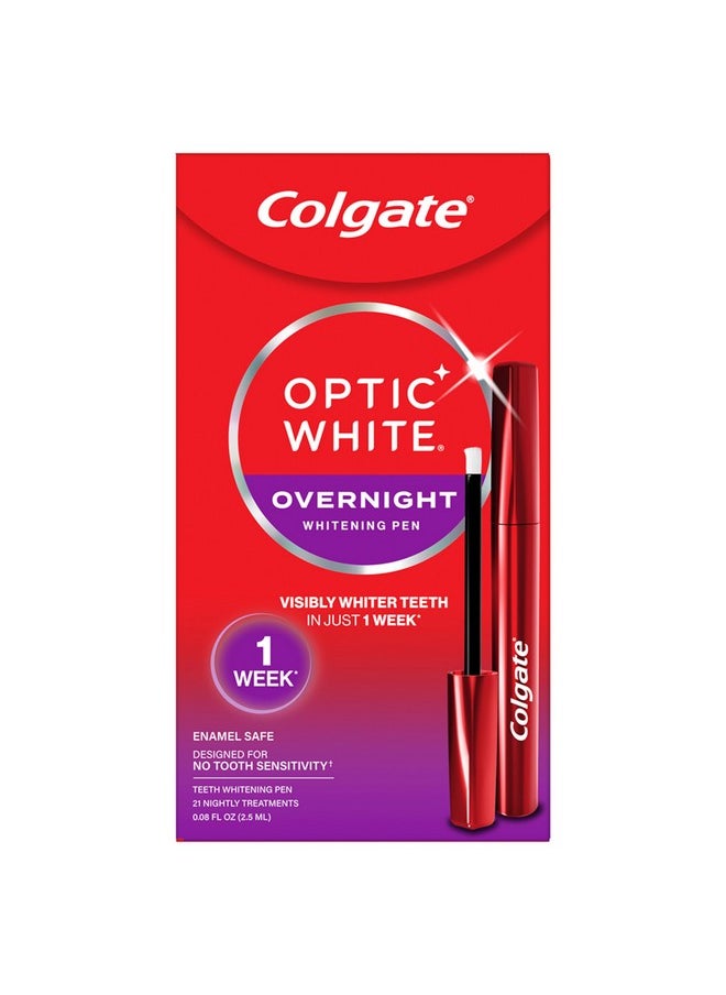 Colgate Colgate Optic White Overnight Teeth Whitening Pen, Teeth Stain Remover to Whiten Teeth, 35 Nightly Treatments  - Image 1