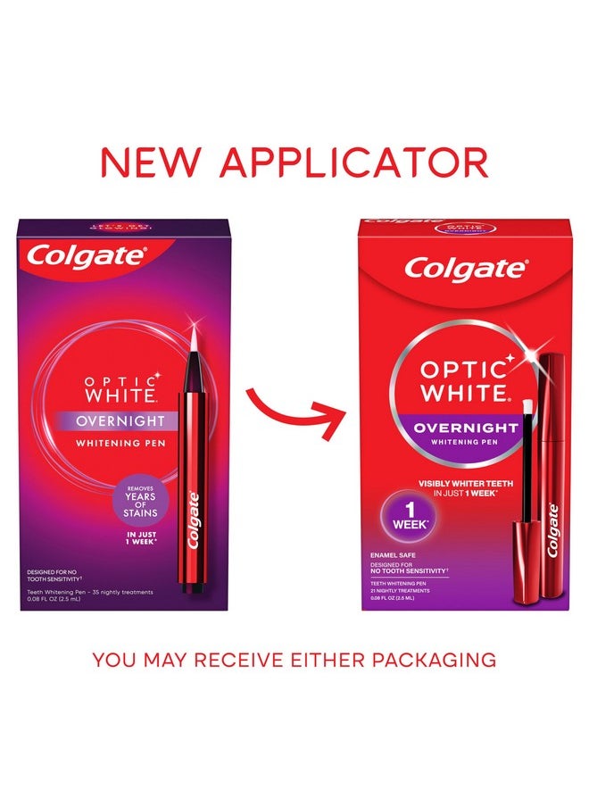 Colgate Colgate Optic White Overnight Teeth Whitening Pen, Teeth Stain Remover to Whiten Teeth, 35 Nightly Treatments  - Image 2