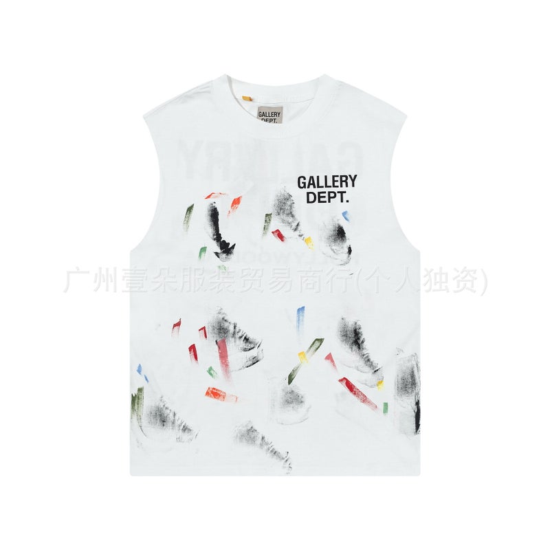 Gallery Dept Tide Classic Letter Slogan Logo Gradient Printed Short-Sleeved T-Shirt For Men And Women - Image 3