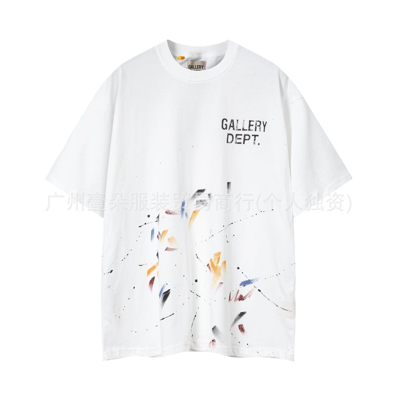 Gallery Dept Tide Classic Letter Slogan Logo Gradient Printed Short-Sleeved T-Shirt For Men And Women - Image 1