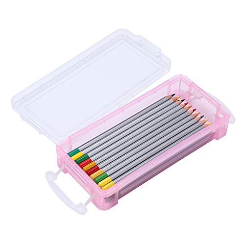 BTSKY Large Capacity Pencil Box, Office Supplies Storage Organizer Box, Brush Painting Pencils Storage Box Watercolor Pen Container Drawing Tools(3 Colors 6 Pack) - Image 3
