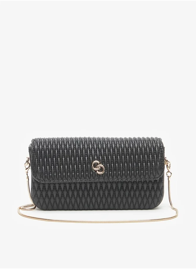 سيليست Women's Quilted Crossbody Bag with Chain Link Strap