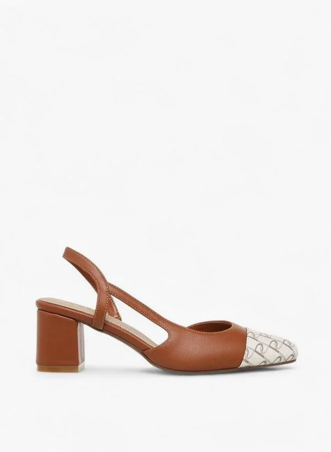 Paprika  Printed Shoes with Block Heels  | Best Price UAE