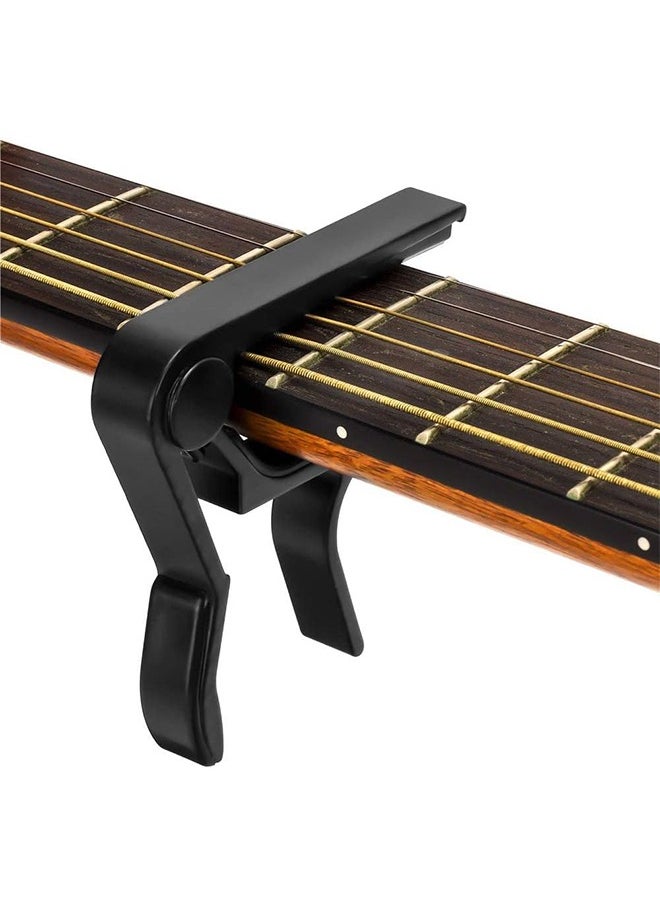 Ant - Guitar Capo, Acoustic Guitar Accessories Voice-Changer Clip for Ukulele Mandolin Bass (Black) - Image 1
