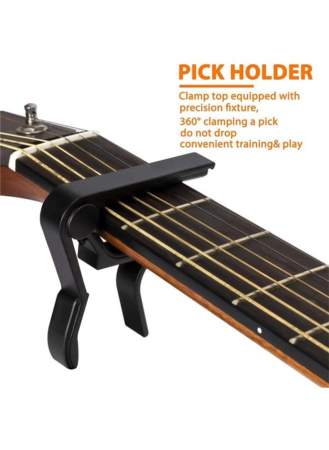 Ant - Guitar Capo, Acoustic Guitar Accessories Voice-Changer Clip for Ukulele Mandolin Bass (Black) - Image 1