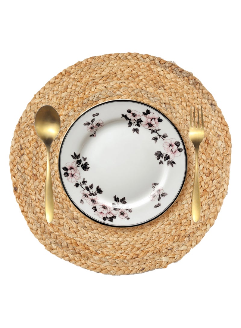 Raymond Natural Jute Placemats, Alhambra Round, Handwoven, 100% Jute Fiber for Dining Table, Décor - Set of 4 Round Placemats  - Image 4