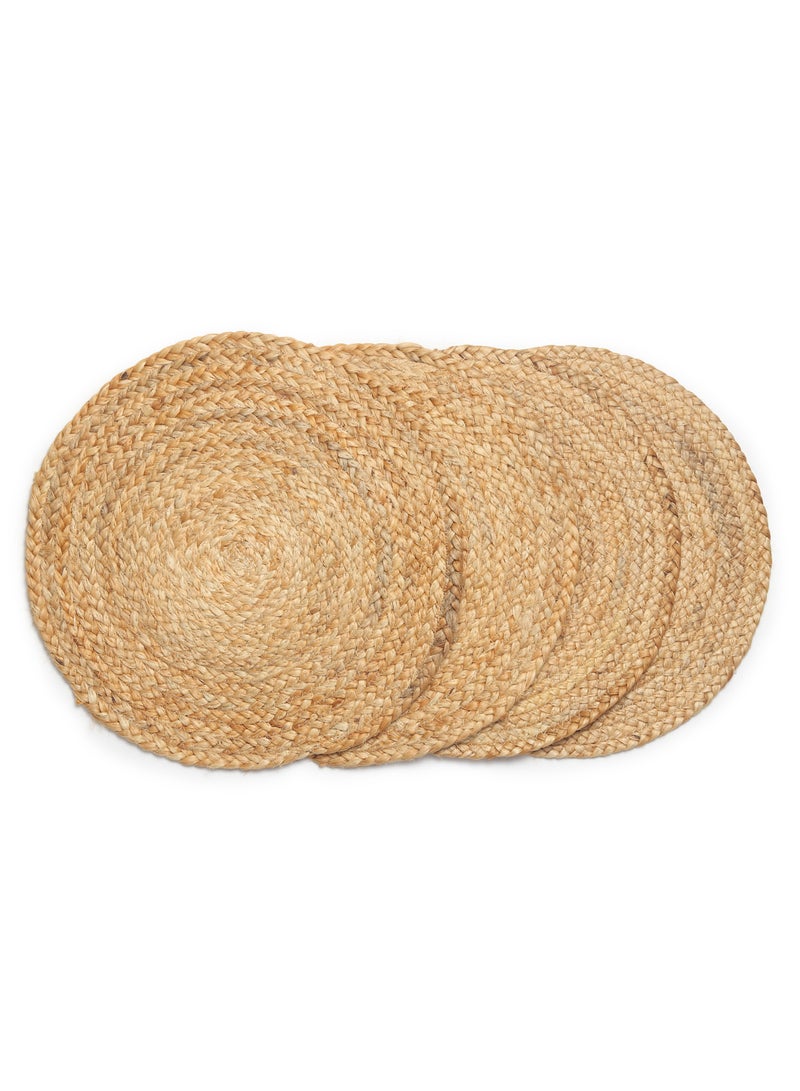 Raymond Natural Jute Placemats, Alhambra Round, Handwoven, 100% Jute Fiber for Dining Table, Décor - Set of 4 Round Placemats  - Image 2