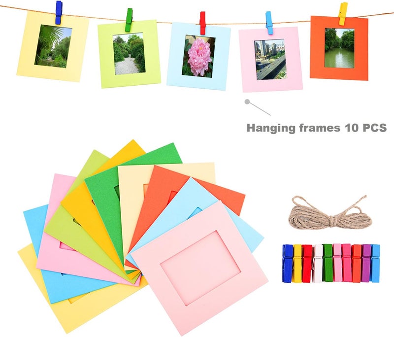 Sunmns 6 in 1 Colorful Bundle Kit Accessories Compatible with Fujifilm Instax Mini 12 11 9 8 90 70 Camera, Accessory Include Film Sticker, Desk Frames, Hanging Frame - Image 4