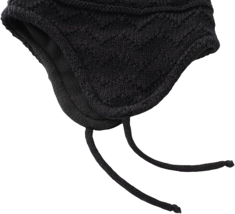 Connectyle Toddler Boys Girls Beanie Hat Fleece Lined Knit Kids Hat with Ear Flaps Warm Winter Hat Acrylic Watch Hat - Image 5