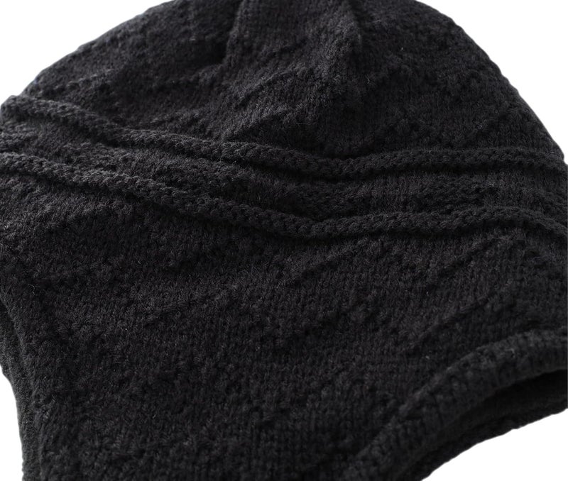 Connectyle Toddler Boys Girls Beanie Hat Fleece Lined Knit Kids Hat with Ear Flaps Warm Winter Hat Acrylic Watch Hat - Image 4