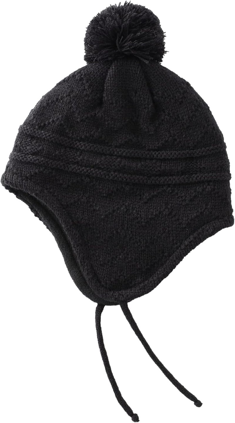 Connectyle Toddler Boys Girls Beanie Hat Fleece Lined Knit Kids Hat with Ear Flaps Warm Winter Hat Acrylic Watch Hat - Image 2
