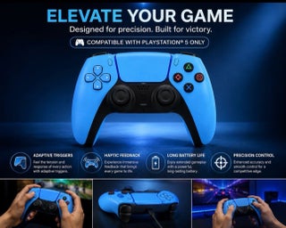 PS5 DualSense Wireless Controller for PlayStation 5 – Adaptive Triggers, Haptic Feedback, Long Battery Life, Built-in Mic & Precision Control - view 2