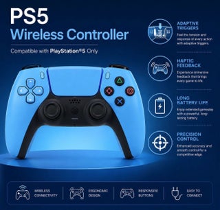 PS5 DualSense Wireless Controller for PlayStation 5 – Adaptive Triggers, Haptic Feedback, Long Battery Life, Built-in Mic & Precision Control - view 3