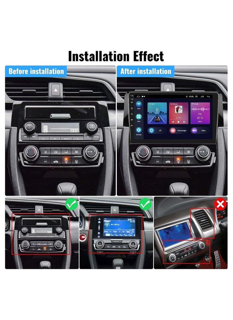 Android Screen For Honda Civic 2016 To 2020 2GB RAM 32GB Memory Support Apple Carplay Android Auto Full HD Touch Screen 9 Inch built In Bluetooth USB Radio WiFi Play Store Backup Camera included