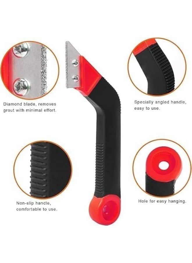 Biella Biella Grout Remover Knife Tile Grout Saw Angled Grout Scraping Rake Tool  - Image 4