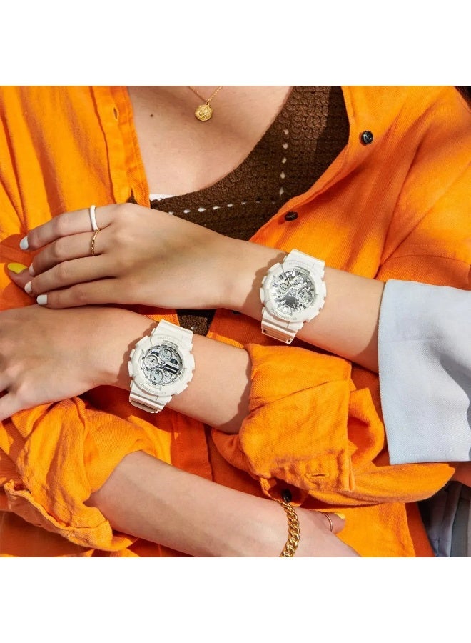 G-SHOCK Analog-Digital Women’s Watch GMA-S140VA-7A, 45.9 mm White Resin Case & Bio-Based Resin Strap, Shock-Resistant, LED Light, 200 m WR - Image 3