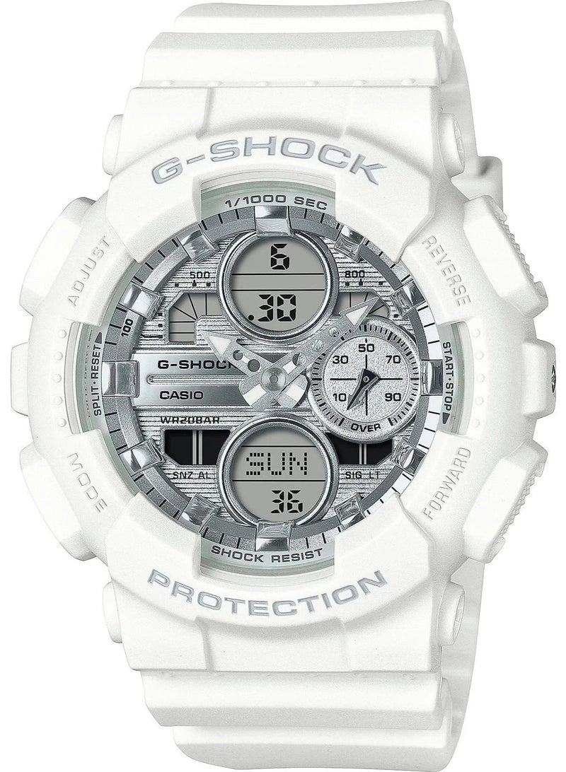 G-SHOCK Analog-Digital Women’s Watch GMA-S140VA-7A, 45.9 mm White Resin Case & Bio-Based Resin Strap, Shock-Resistant, LED Light, 200 m WR - Image 1