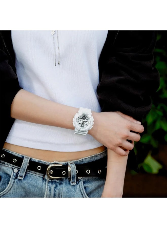 G-SHOCK Analog-Digital Women’s Watch GMA-S140VA-7A, 45.9 mm White Resin Case & Bio-Based Resin Strap, Shock-Resistant, LED Light, 200 m WR - Image 2