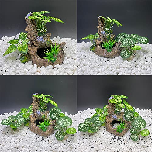 Smoothedo-Pets Betta Fish Tank Cave Decorations Aquarium Decoration Ornaments Accessories Betta Leaf pad Hammock (Fish Cave Toy-A) - Image 5
