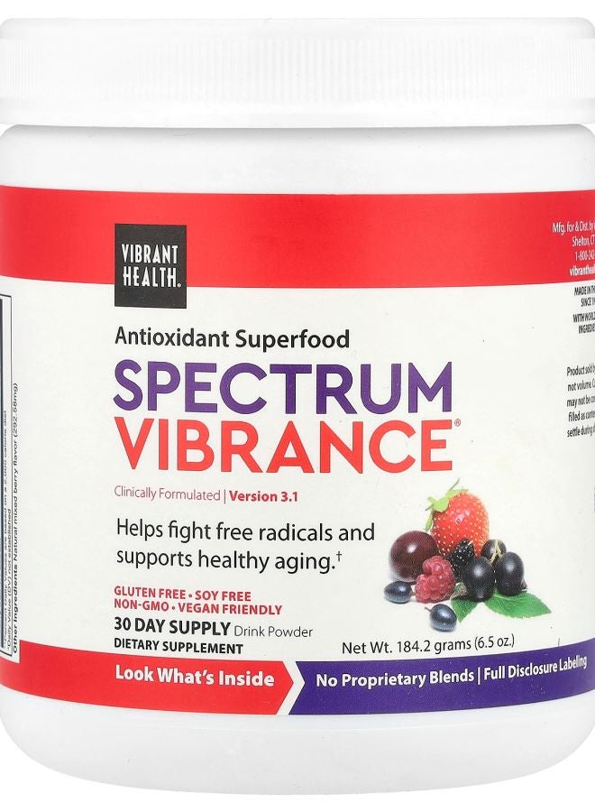 Vibrant Health Spectrum Vibrance® Antioxidant Superfood Version 3.1 Mixed Berry 6.5 oz (184.2 g) - Image 1