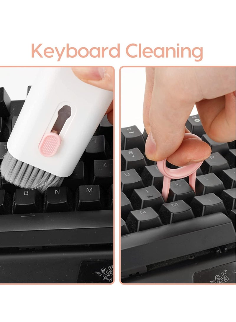 7 in 1 Airpod Pro Cleaner Kit with Spray,MMH Multi-Function Electronic Keyboard MacBook Laptop Screen Earbud Cleaner Kit Tool with Cleaning Pen Brush for iPod,Phone,Tablet,PC,Computer,Headphone Pink - Image 4