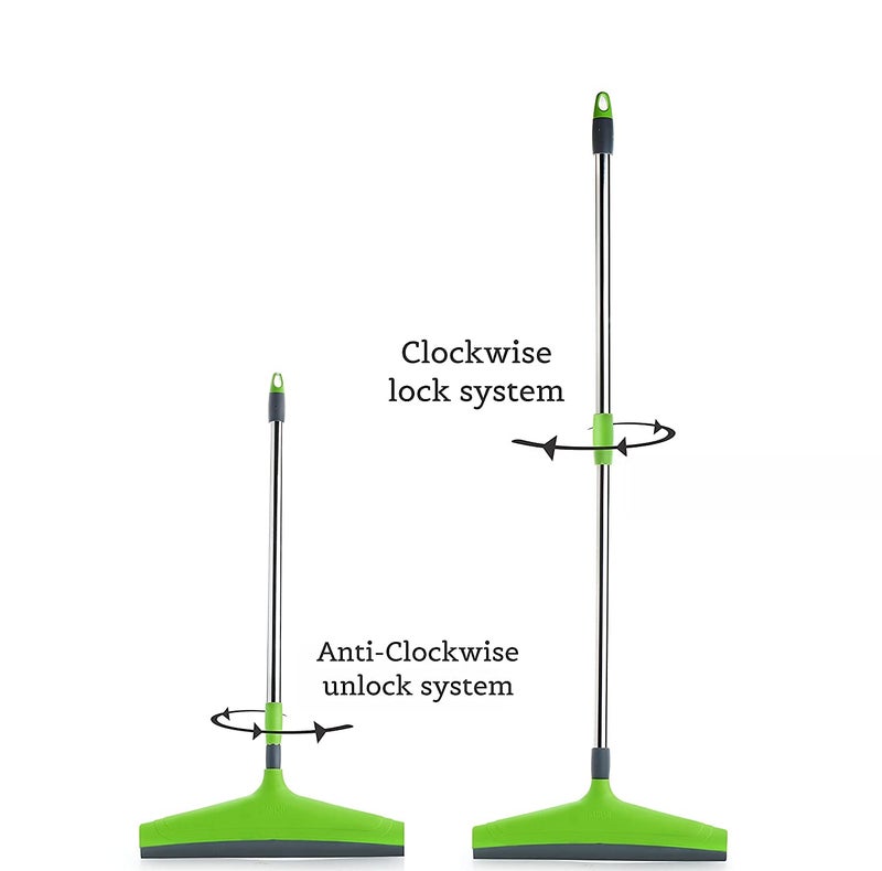 Elexiq Telescopic Wiper for Bathroom Floor Cleaning Adjustable Stick Wiper 16inch Blade - Image 3