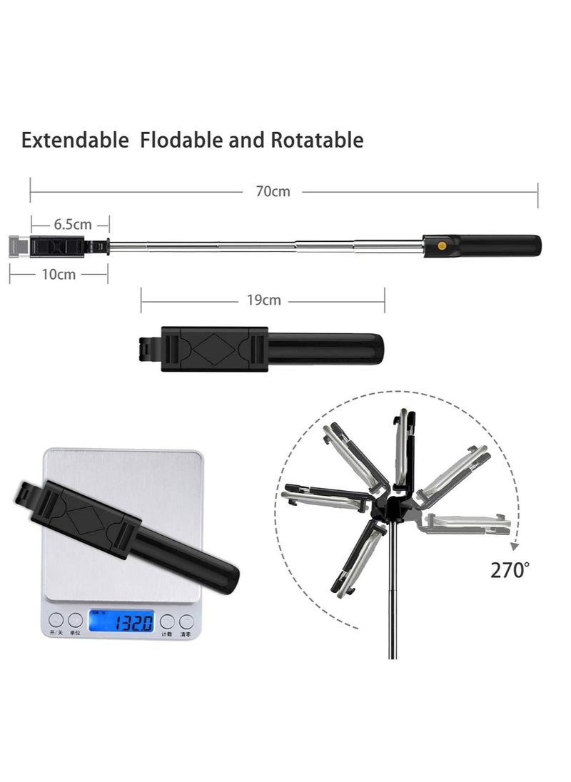 Raxoom Selfie Stick Tripod, 3 in 1 Extendable Selfie Stick Stand with Wireless Remote Phone Holder Compatible with Android Smartphone and iPhone - Image 3