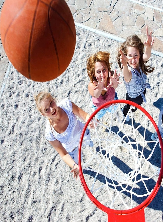 DESCTIDY كرة سلة مطاطية من ديسكتيدي للتدريب الداخلي والخارجي، مقاس 5 - برتقالي - Image 3