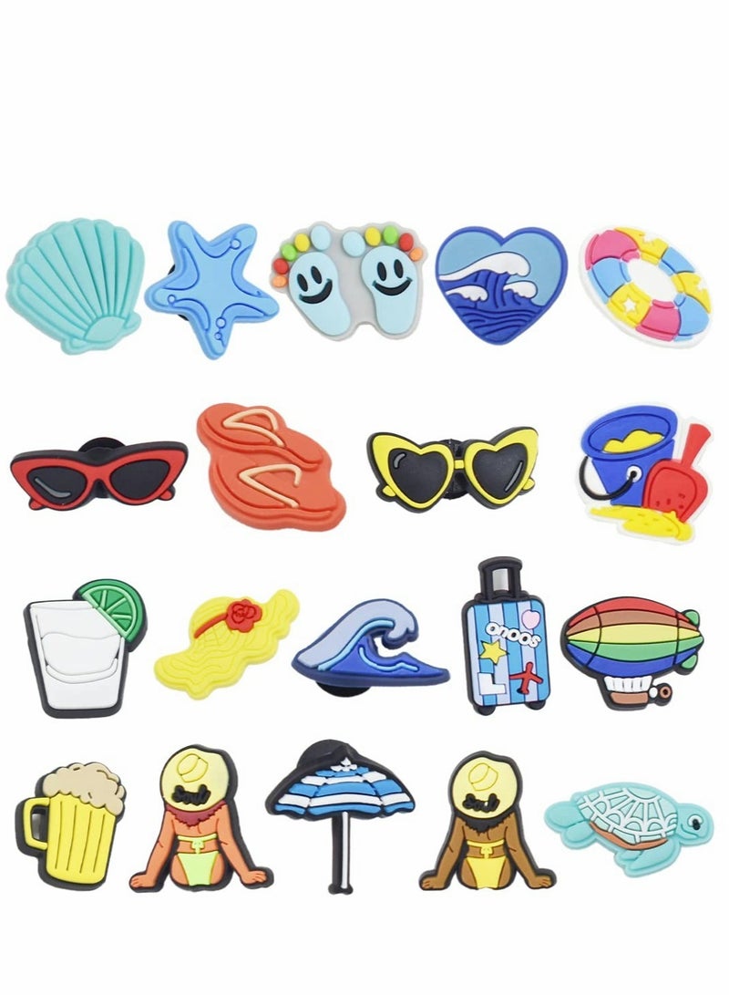 SOLARAE Shoe Decoration Charms 26 Pcs Croc PVC Different Charm for Crocs Hole Hole Shoe/Buckle/Bracelet/Wristband, Kids Boys Girls Men Women Party Favor Gifts - Image 2