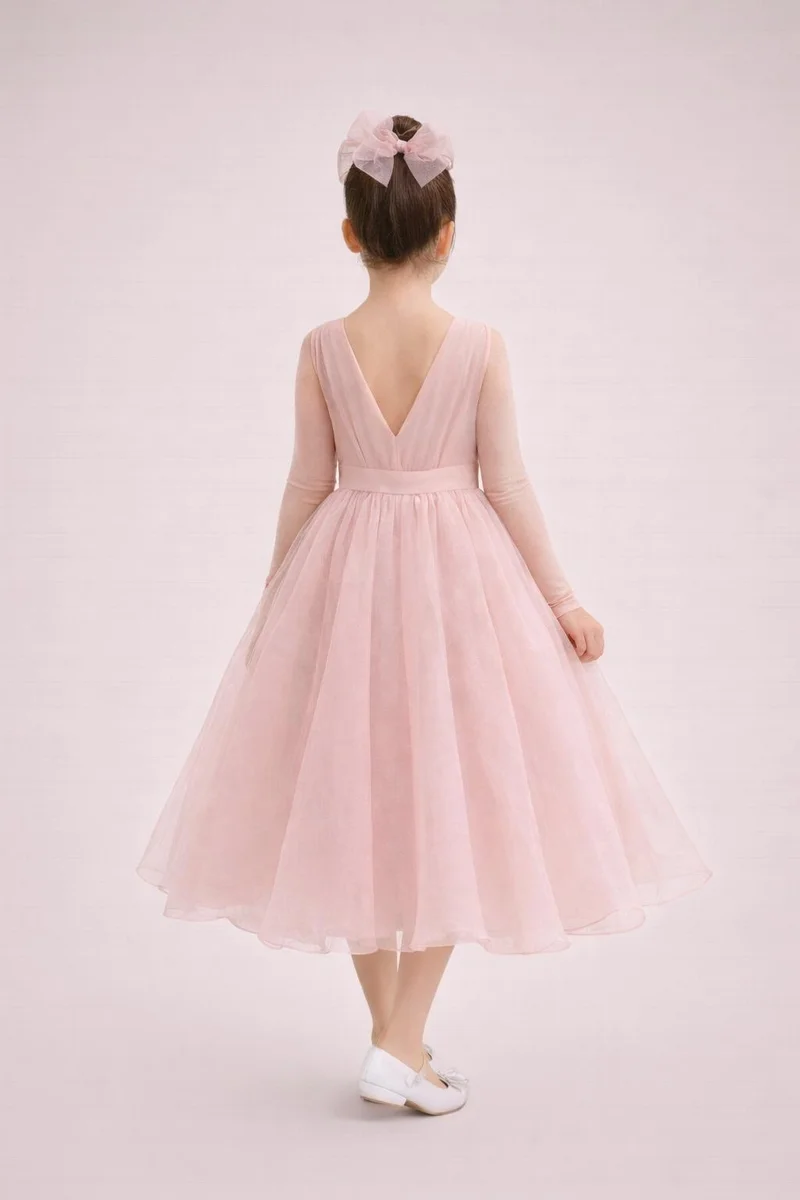فيا بامبينو Pink Dress OZL 25034
