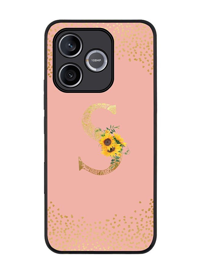 Stylizedd For Honor 600 Lite / 500 Smart / Honor X80i Case,Slim fit Camera Protection, Shockproof Thin Phone cover  - Custom Floral Monogram - S  (Rose Pink ) - Image 1