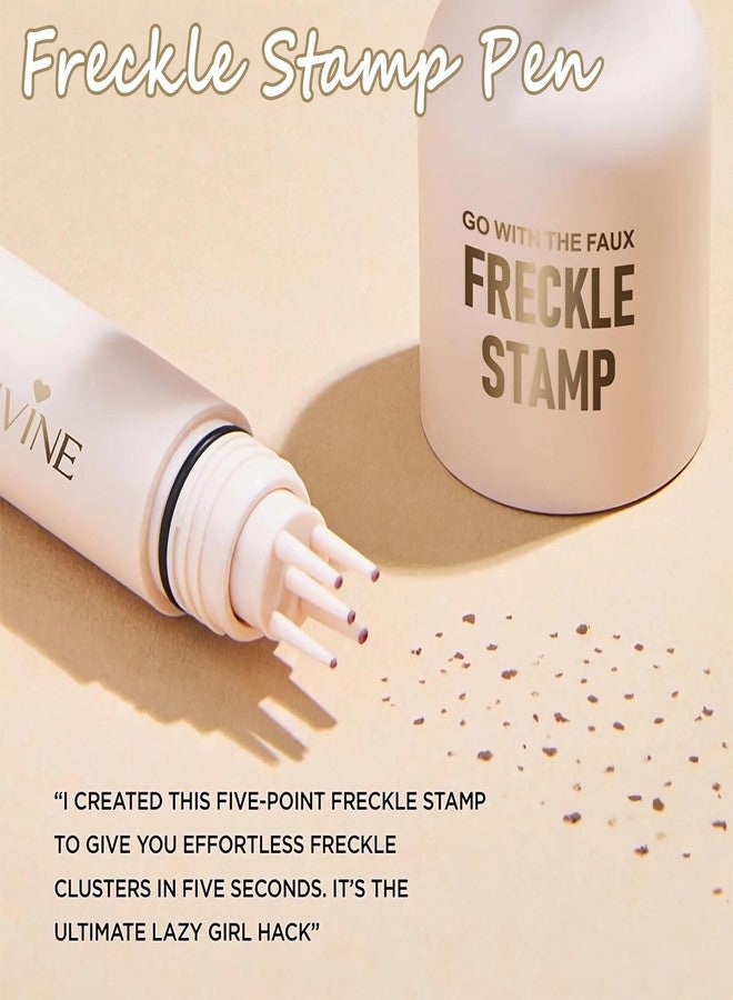 Deepmind Faux Freckle Stamp Pen, Waterproof Fake Freckles Stain Marker Pencil Tool for Natural and Lifelike Sunkissed Face Freckle Makeup, Quick Dry & Long-Lasting Freckle Stamp (1# Light) - Image 3