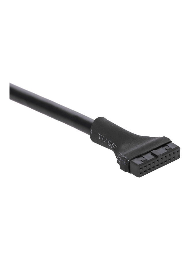 20Pin USB 3.0 Female Header To USB 2.0 9Pin Male Adapter Cable Line Converter Black - Image 3