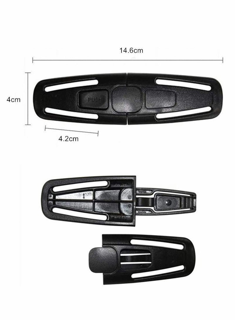 KASTWAVE Car Safety Seat Strap Belt Lock Baby Child Harness Chest Clip Safe Buckle Black - Image 2