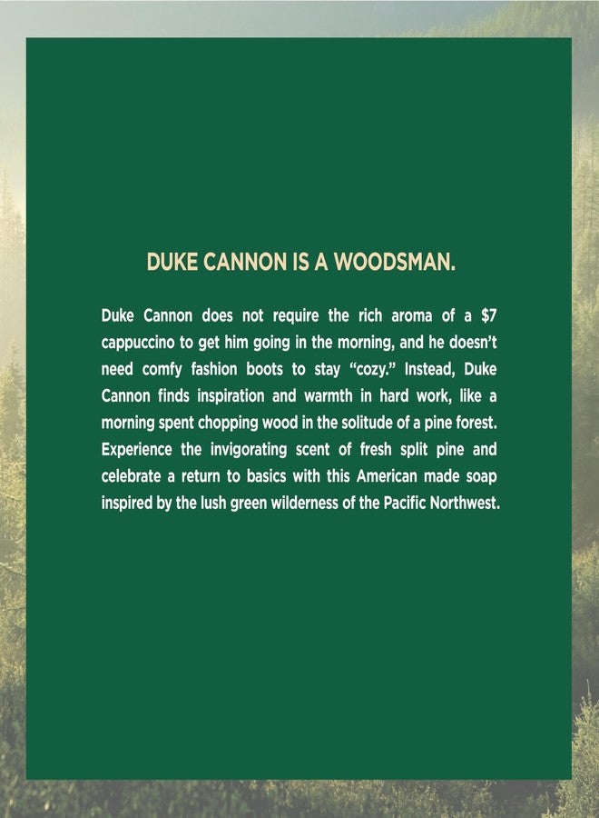 Duke Cannon Supply Co. Big Brick of Soap Bar for Men - Superior Grade, Extra Large, All Skin Types, 10 oz (6 Pack) (FRESH CUT PINE, 10 oz (Pack of 6)) - Image 3