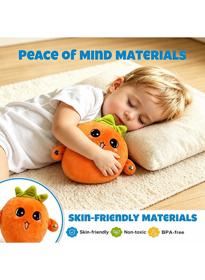 Toyland Radish Sound Plush Toy, Induction Beat Piano Plush Toy, Fruit Interactive Musical Sensing Rhythm Instrument Toy, Multiplayer Electronic Piano Stuffed Animal Adorable Animate Gift, Orange - Image 5