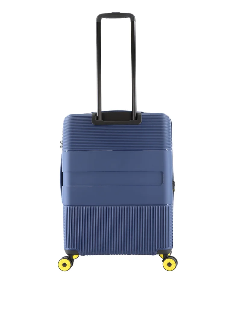 ناشيونال چيوغرافيك National Geographic Cavern Check-In Medium PP Hardside Luggage Navy, Durable/ Unbreakable/ Lightweight/ Anit-theft Zipper/ 4 Double Wheel TSA Lock Suitcase Trolley Bag (60 cm/ 24 Inch).